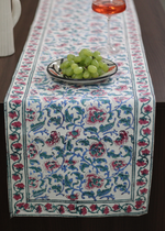 Load image into Gallery viewer, Pink Jhaal Block Print Table Runner
