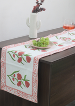 Load image into Gallery viewer, Pink Lily Block Print Table Runner
