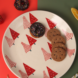 Red Christmas Tree - Dinner Plate