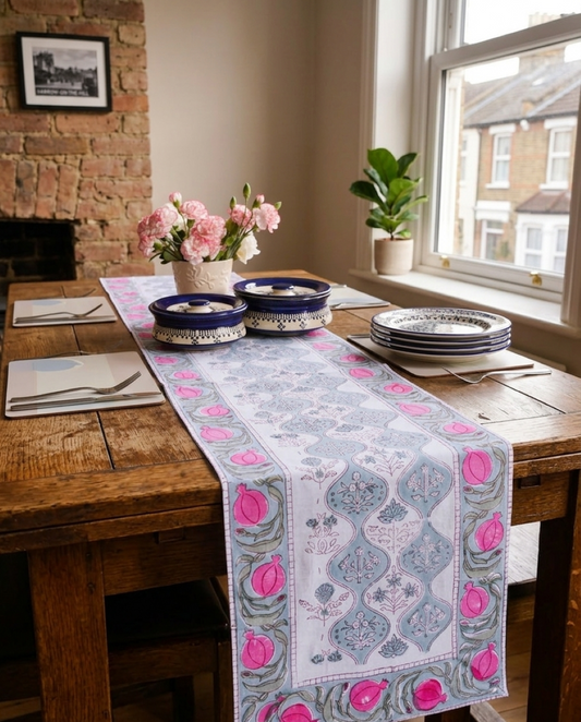 Urmila - Pink Floral Table runner