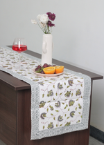 Load image into Gallery viewer, Blue &amp; Green Paisleys Block Print Table Runner
