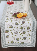 Load image into Gallery viewer, Blue &amp; Green Paisleys Block Print Table Runner
