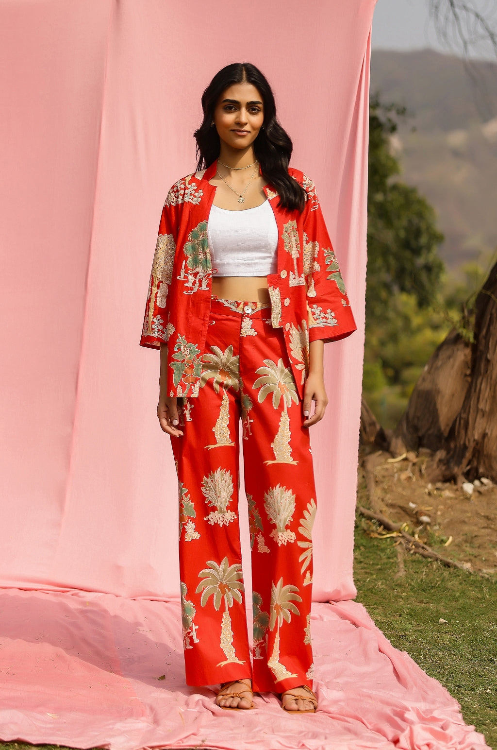 Goa Palm Print Co-Ord Set