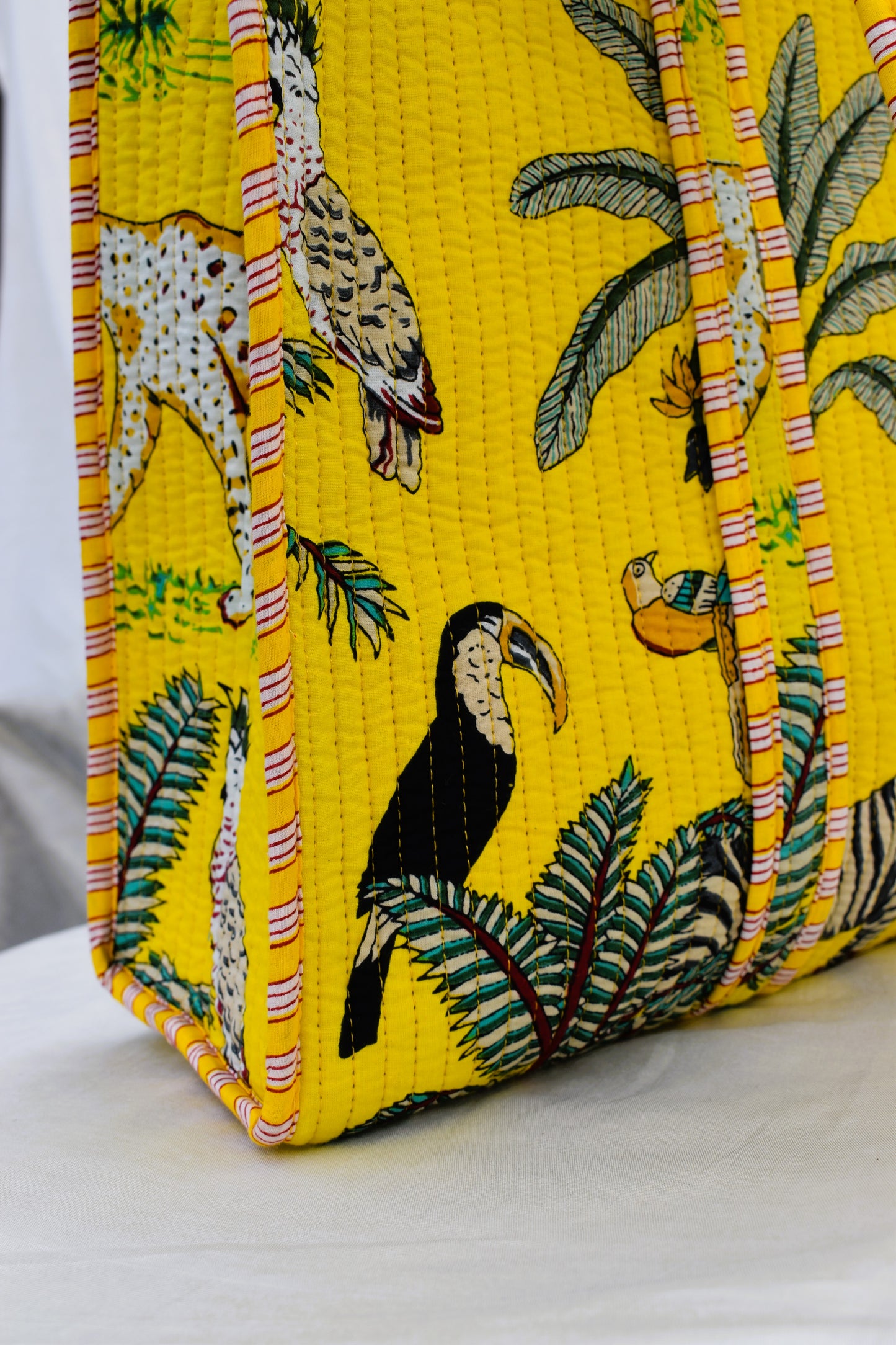Yellow Zebra Tote Bag