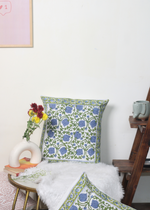 Load image into Gallery viewer, Blue &amp; Green Cushion Cover - set of 2
