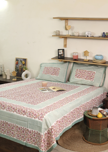 Pastel Dream Block Printed Bedsheet