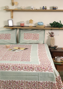 Pastel Dream Block Printed Bedsheet