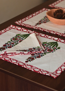 Fern & Floral Table Mat & Napkin - set of 2