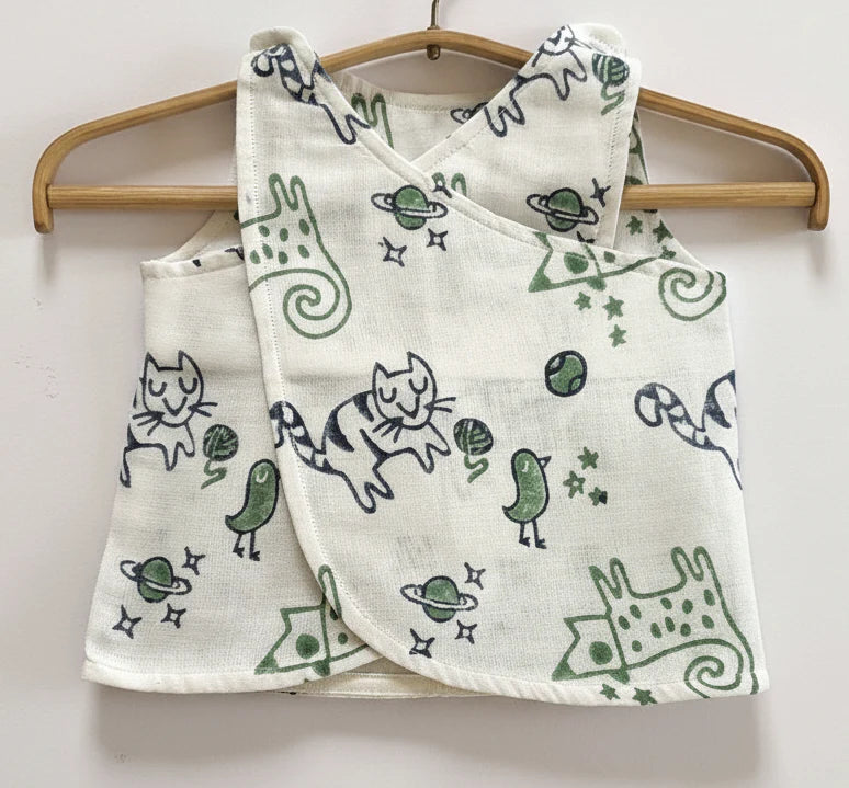 Organic Cotton Preemie Baby Jhabla Set