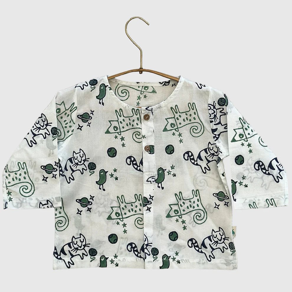 Organic Cotton Unisex Billi Print Kurta Set