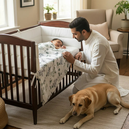 Organic Cotton Unisex Billi Print Swaddle/Muslin Wrap