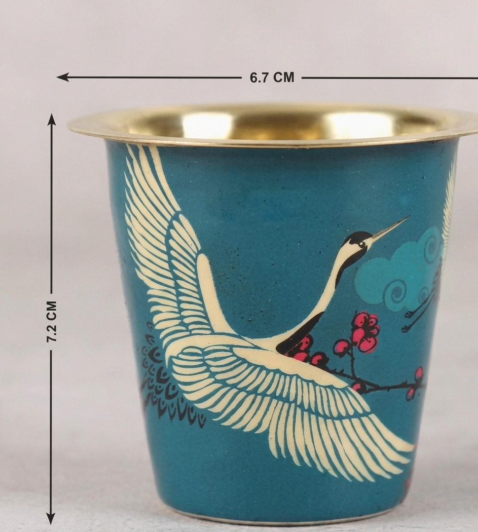 Blue crane dabara tumbler set for indian filter coffee