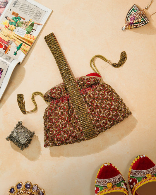 Red Riviera potli bag