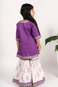 Purple girls sharara set