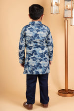 Load image into Gallery viewer, Boys blue kurta payjama set
