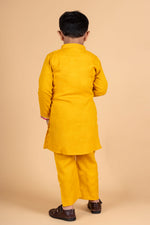 Load image into Gallery viewer, Boys yellow kurta payjama set
