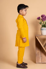 Load image into Gallery viewer, Boys yellow kurta payjama set
