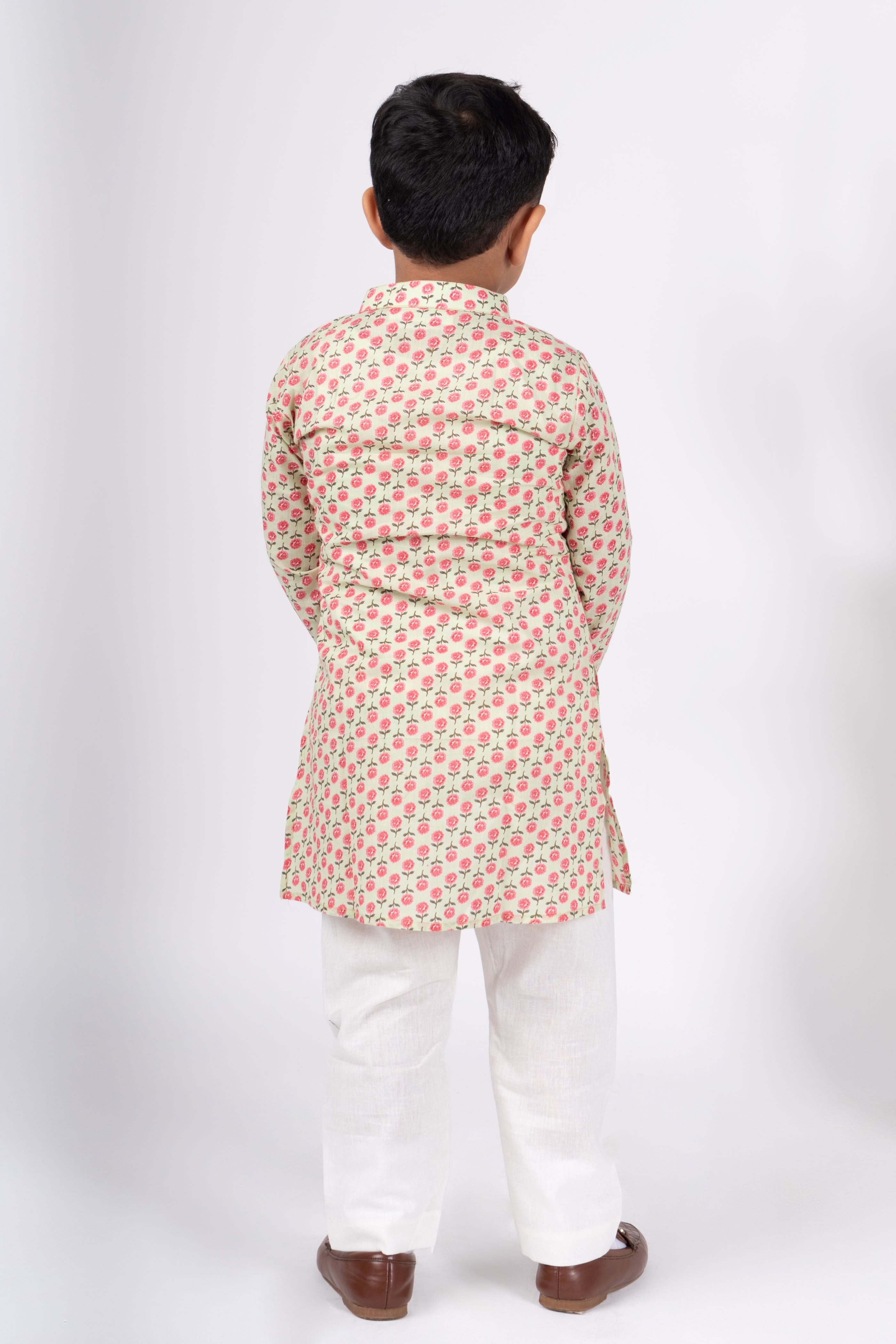 Boys beige kurta payjama set