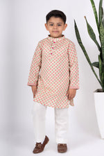 Load image into Gallery viewer, Boys beige kurta payjama set
