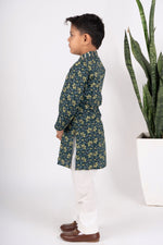 Load image into Gallery viewer, Boys teal kurta payjama set
