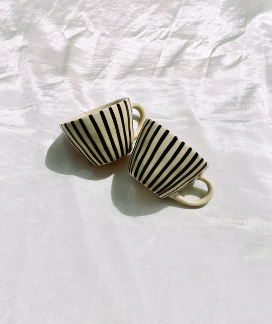 Black Striped Coffee mugs