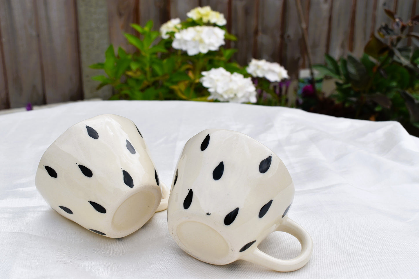 Black drop coffee mug