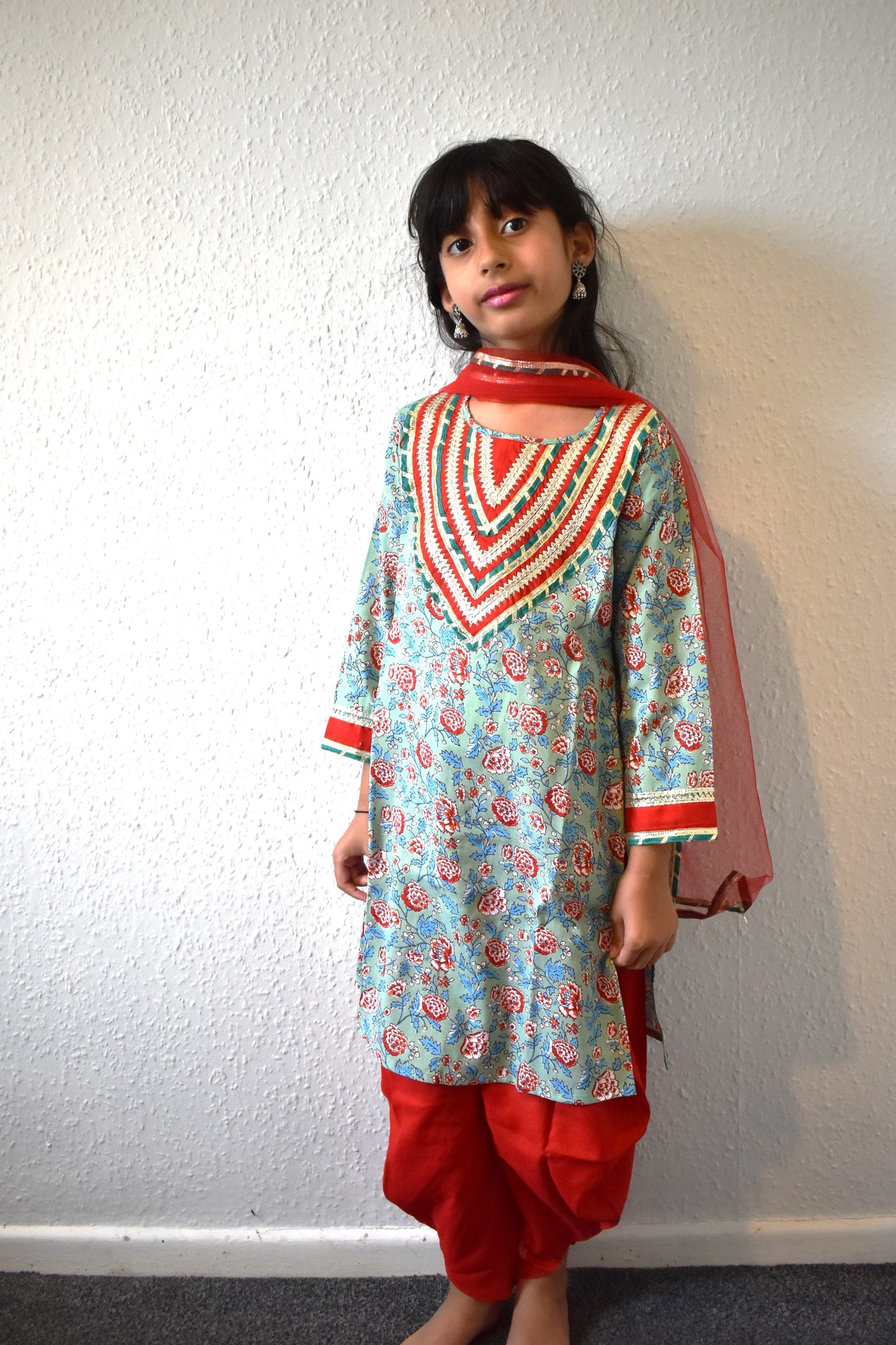 Gulabo - Green floral kurta payjama