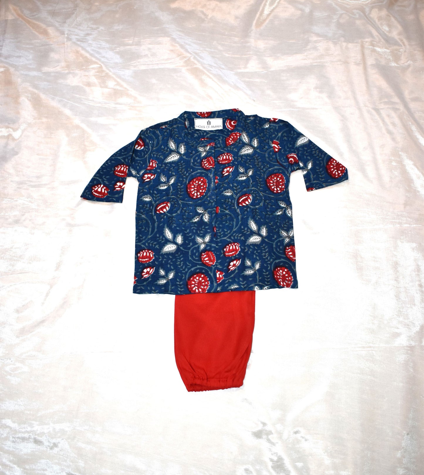 White - Unisex floral tops for new born babies