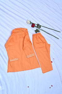 Peach coloured boys kurta payjama set