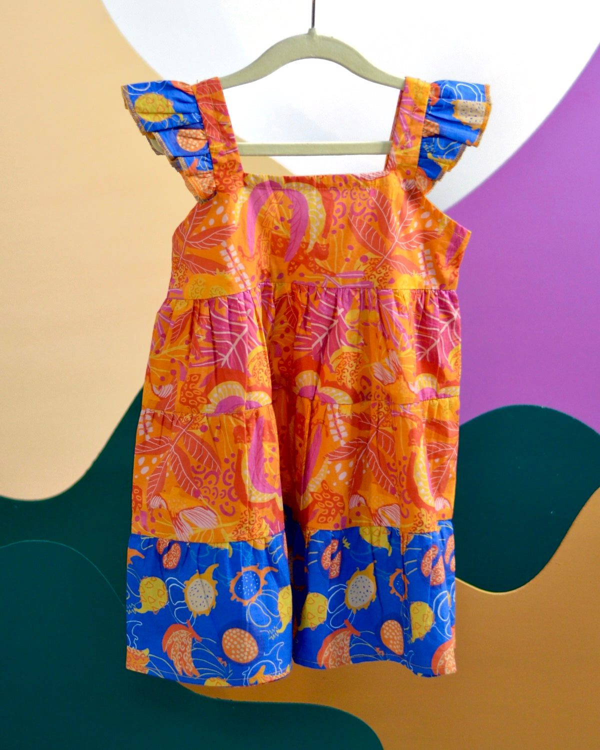 Tango Tropics Printed Tiered Dress
