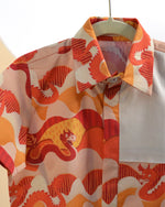 Load image into Gallery viewer, Sunset Dragon Printed Cotton Casual Shirt
