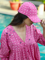 Load image into Gallery viewer, Pink Polka Dabu Print Short Dress

