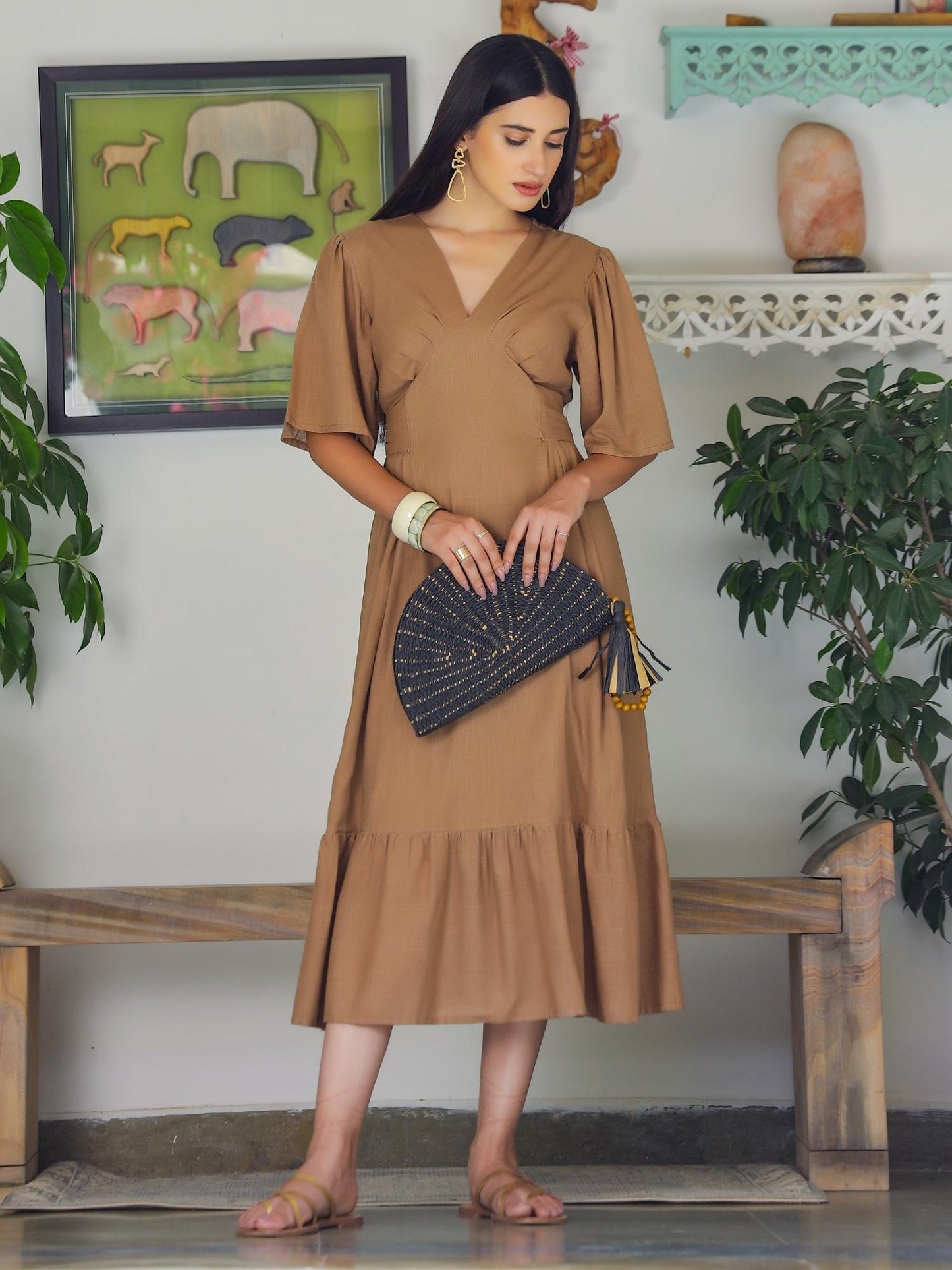 Bliss Brown Maxi Dress