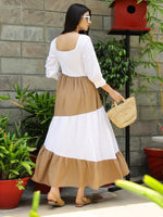 Load image into Gallery viewer, Choco Cotton Tier Maxi Dress
