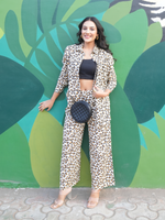 Load image into Gallery viewer, Leopard Brown Cotton Co-Ord Set
