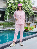 Load image into Gallery viewer, Alley Pink Cotton Blazer-Pant
