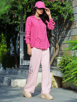 Load image into Gallery viewer, Pink Polka Dabu Printed Shirt &amp; Cargo Pant
