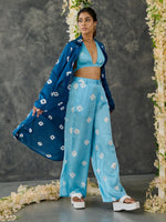 Load image into Gallery viewer, Indigo &amp; Blue Bandhani Modal Satin Two-Piece Set
