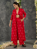 Load image into Gallery viewer, Red Bandhani Modal Satin Bikini Bralette
