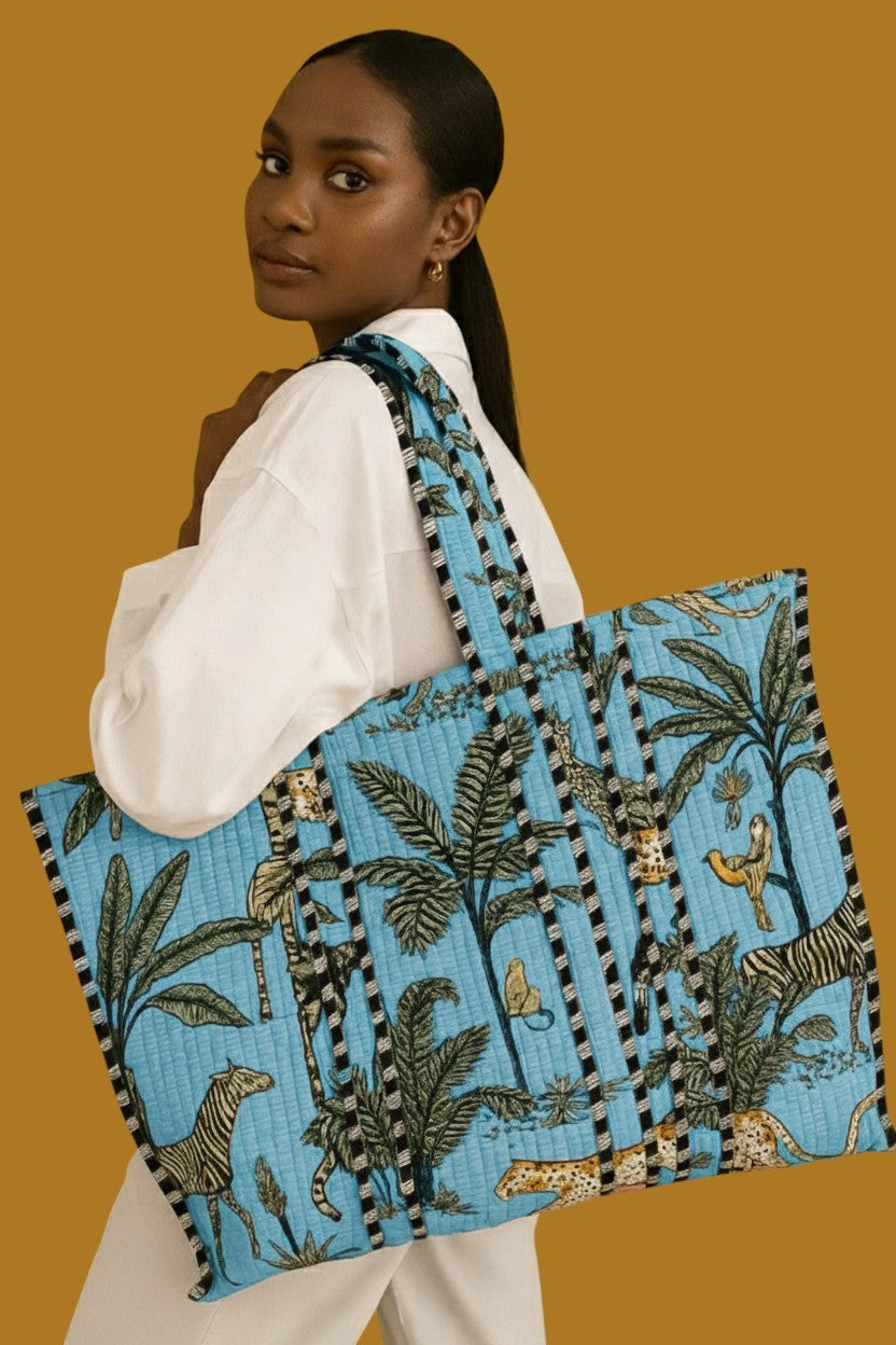 Blue Foresta Tote Bag