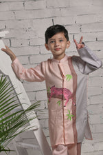 Load image into Gallery viewer, Peach long kurta and pants set
