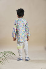 Load image into Gallery viewer, Tropical print short shirt kurta, pants co-ord set
