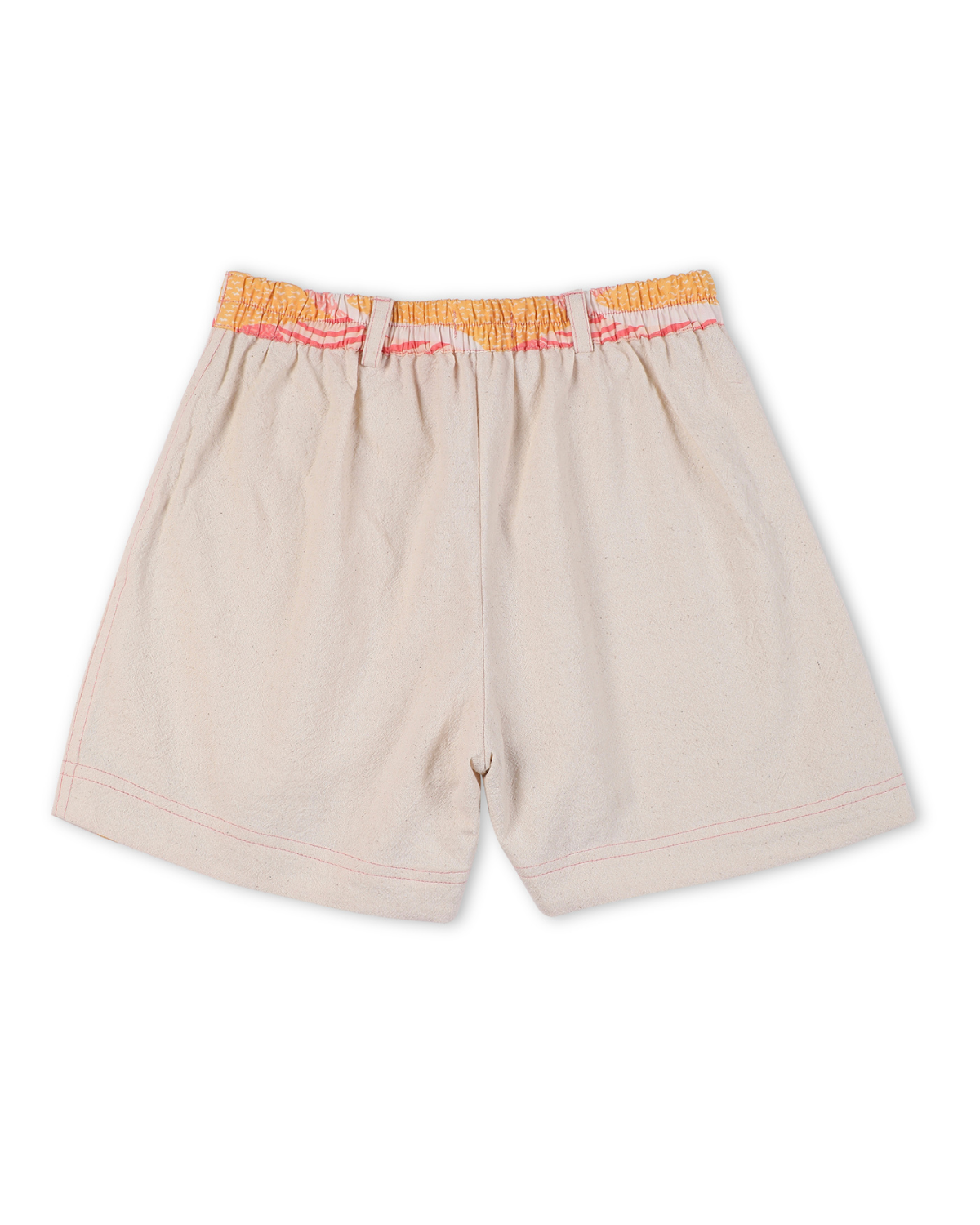 Lillete Solid Cotton Shorts, Off-White