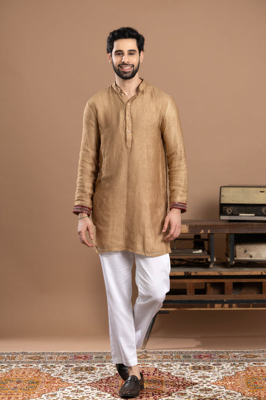 Rivaaj - Golden kurta and pant
