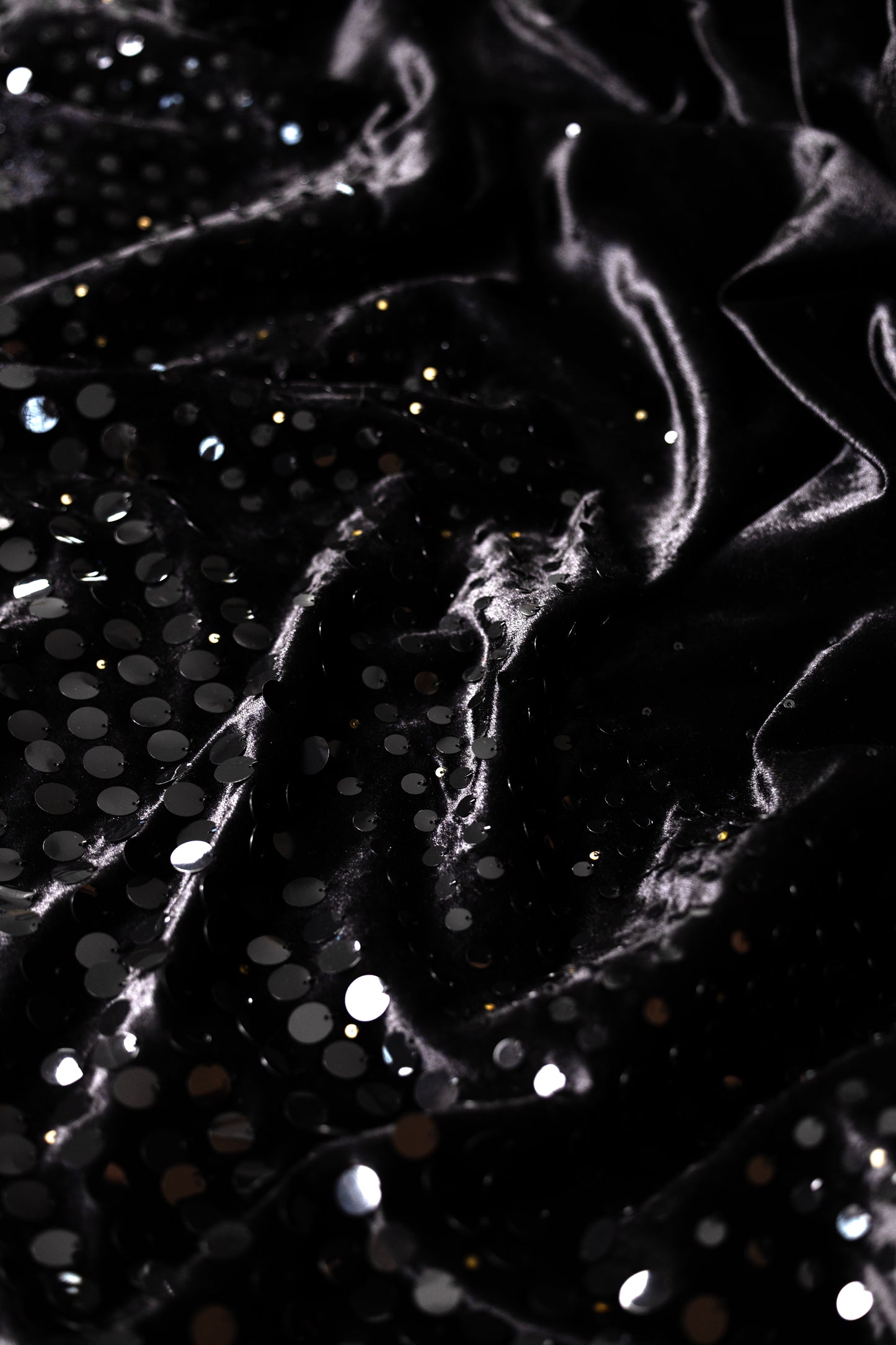 Sequined Anarkali with dupatta - Black