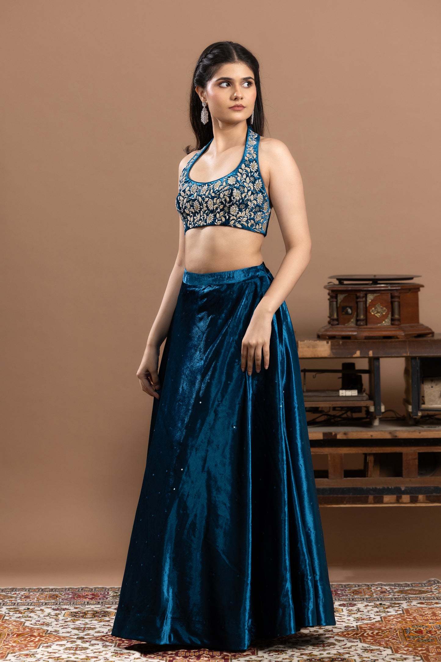 Rivaaj Persian Blue Lehenga
