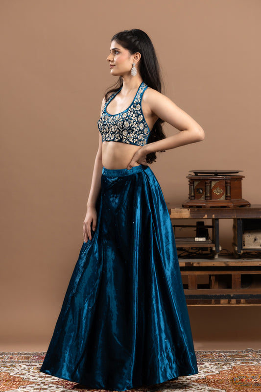 Rivaaj Persian Blue Lehenga
