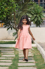 Load image into Gallery viewer, Girls Peach Perfection Cotton Dress
