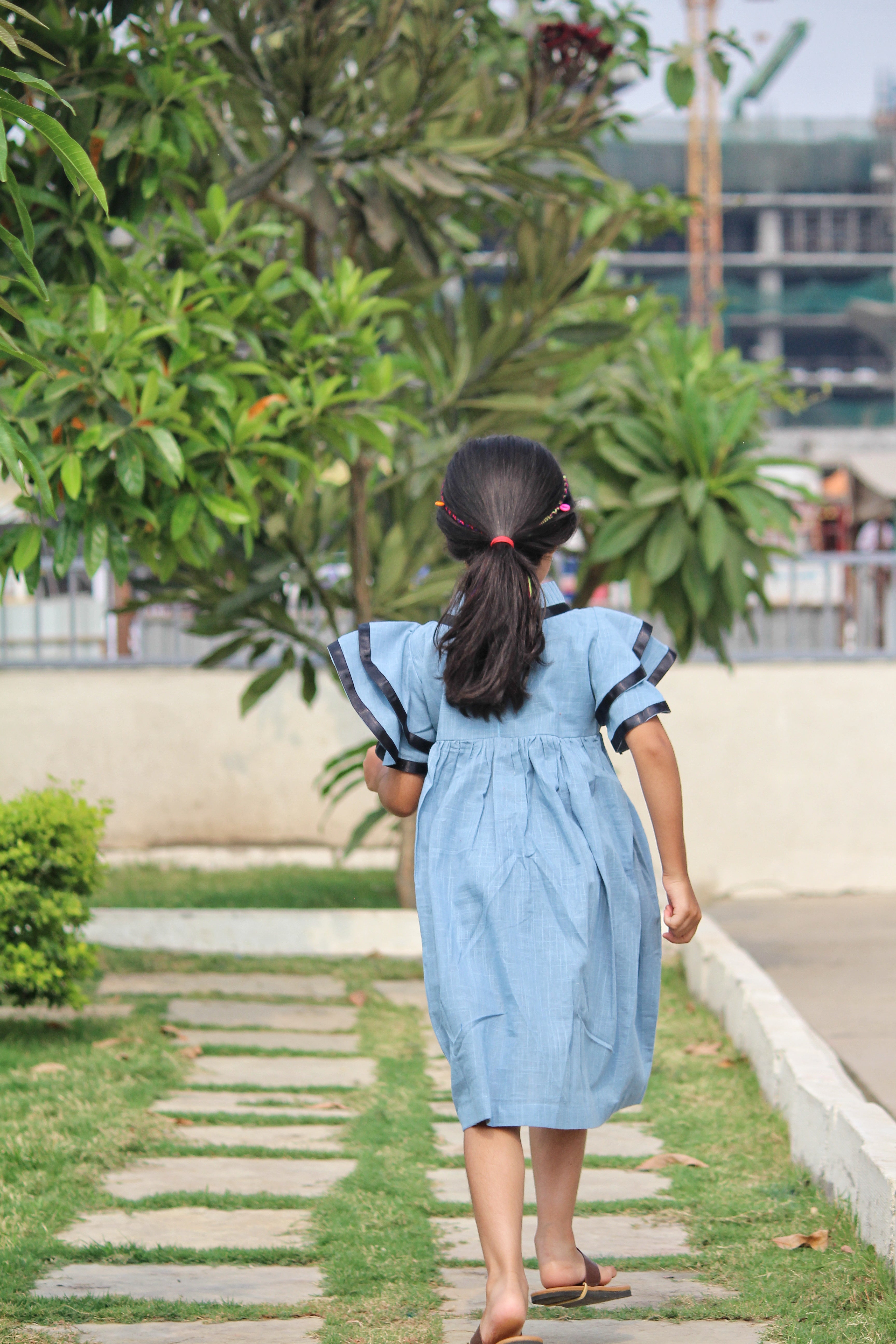 Blueberry Noir Cotton Dress