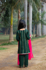 Load image into Gallery viewer, Azma - Girls green Kurta Payjama

